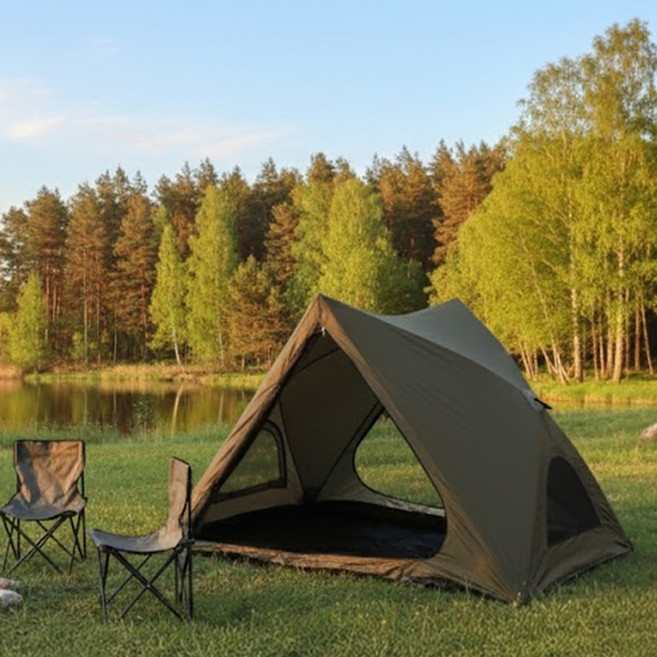 캠프빌리지 윙스팬 원터치텐트, 베이지