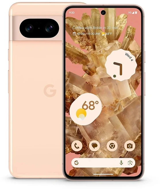 Google Pixel 8 5G Google Tensor G3 8GB RAM 128GB/256GB ROM 50MP&12MP 6.2" NFC eSim 지문 인식 원래 잠, 02 Only phone NO OEM, 02 128GB, 01 Rose