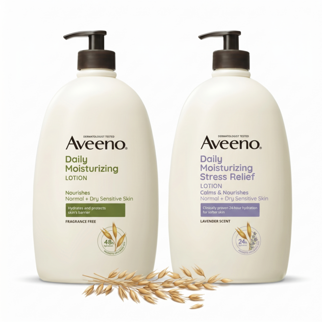 아비노 건조피부 바디로션 데일리 모이스쳐라이징 [라벤더+무향 세트], 1개