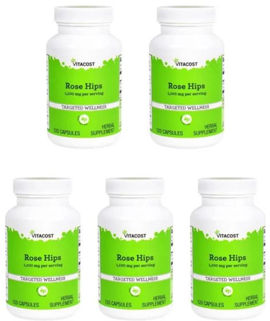 비타코스트 로즈힙 550mg 캡슐 120정, 5개 - 쿠팡