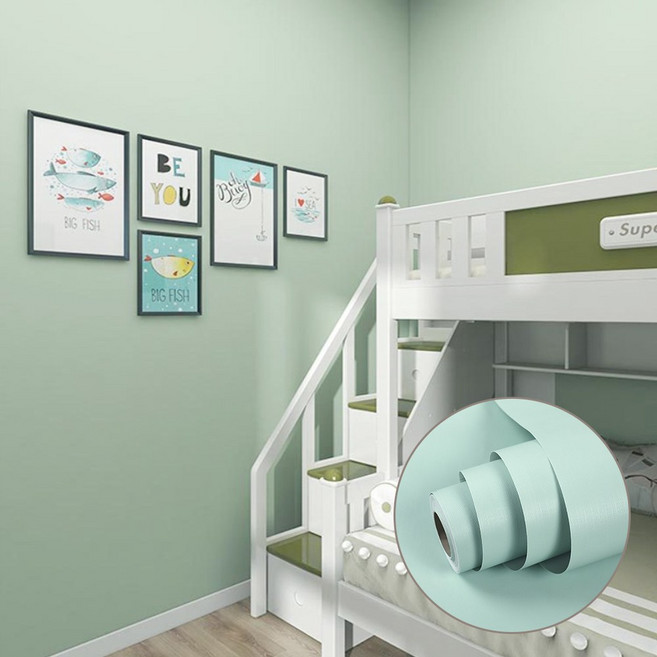 베라스코 붙이는 벽지 시트지 60cm x 10m, 라이트그린