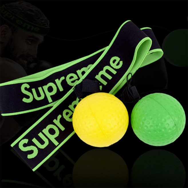 머리띠 셀프 펀치볼 홈트, 노란공, 1개