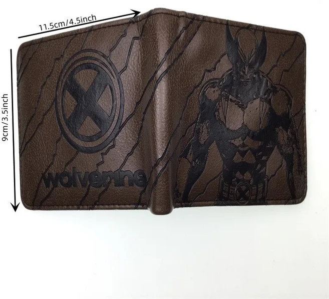 마블 슈퍼 히어로 데드풀 헐크 다리미 남성 파생 상품 양각 짧은 동전 지갑 패션 가죽 매력 선물, 01 2