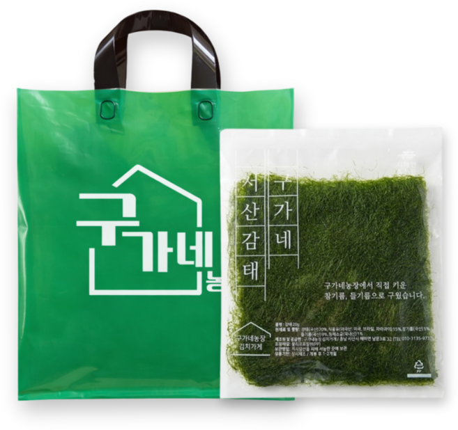 [구가네농장] 국산 참기름 들기름으로 직접 구운 서산감태 (1봉 6매), 1개, 20g