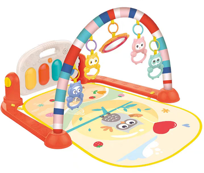 신생아 아기 피아노 피트니스 아기체육관, 1개, 레드