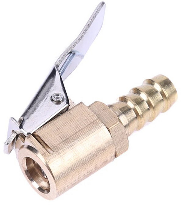 셀렉트템 타이어 공기주입기 8mm 삽입형 에어척 에어구찌 집게, 골드, 2개