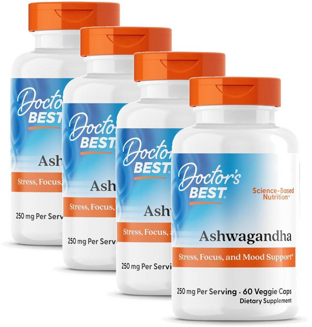 닥터스베스트 아슈와간다 125mg 캡슐 Doctor's Best Ashwagandha with Sensoril, 4개, 60정