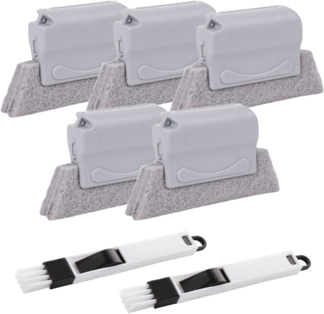 테일스타 완벽한 창문 틈새청소 창틀 청소 틈새 브러쉬 솔 세트, 청소용품, 1세트
