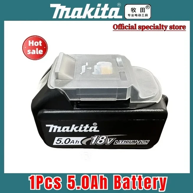 마키타 배터리 6.0Ah BL1860 18V DDF487 DTW700 DGA405 DTD173 DJV182 HR140Z 18V 전동 공구용, 02 1PCS Makita 5Ah
