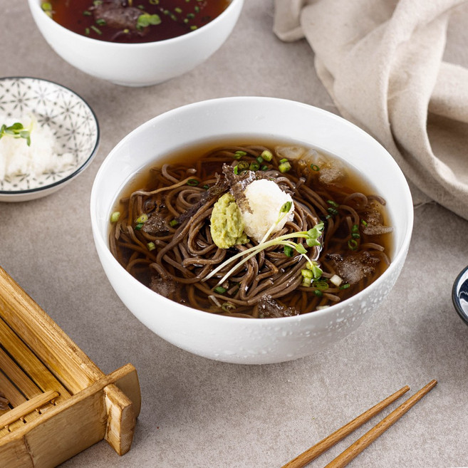 마녀바스켓 시원한 프리미엄 메밀소바(면 소스 갈은무 와사비), 8개, 208g