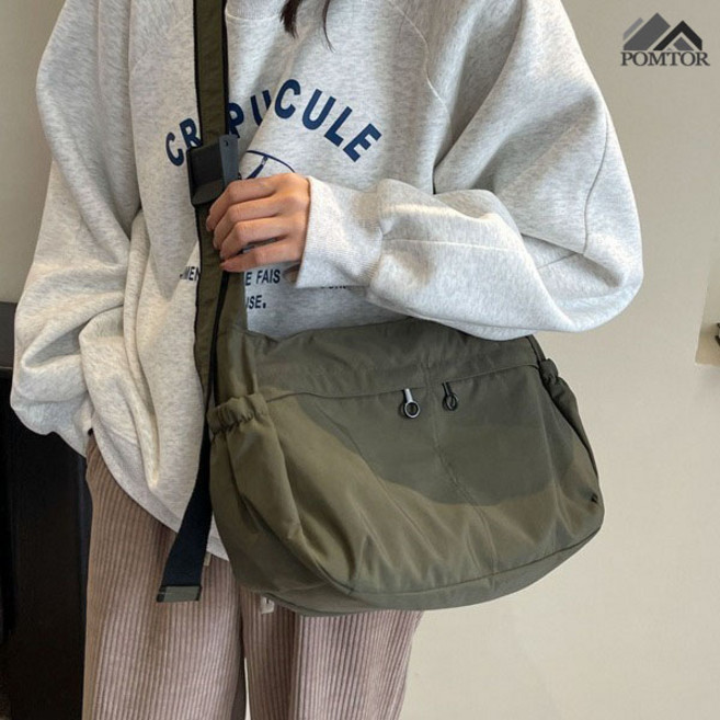 POMTOR 대용량 숄더 스트랩 남성 여행용 가방 남녀공용 경량 토트백 여성 캐주얼 크로스백