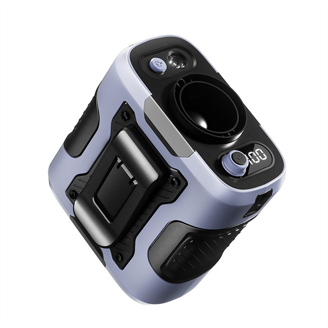 휴대용 허리선풍기 허리 선풍기고풍속 무선선풍기 허리걸이선풍기 캠핑용 미니선풍기 아웃도어 선풍기 목걸이형선풍기 목에 거는 스트랩 제공 고풍속 장시간 사용 가능 LED 전원 표시 화면, 그레이