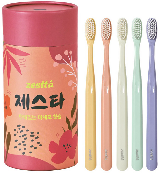 제스타 딥클린 칫솔 탄력있는 미세모, 1개, 12개입