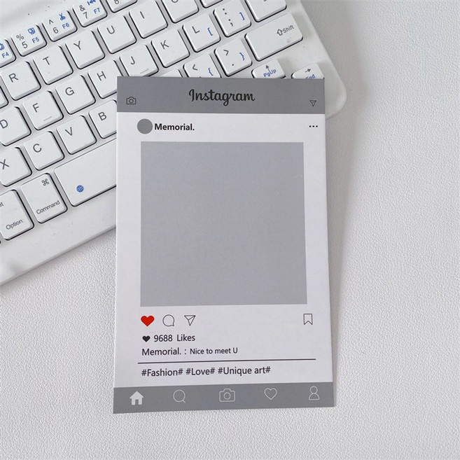 포토카드 뒷대지 대지 라벨 심플 포카 선물 포장, 그레이(100매)