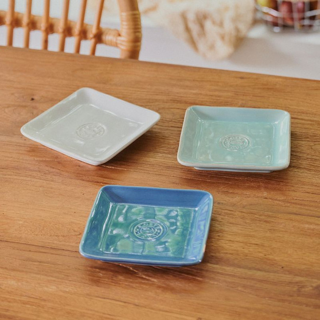 코스타노바 노바 사각접시 14cm, 1개, 아쿠아