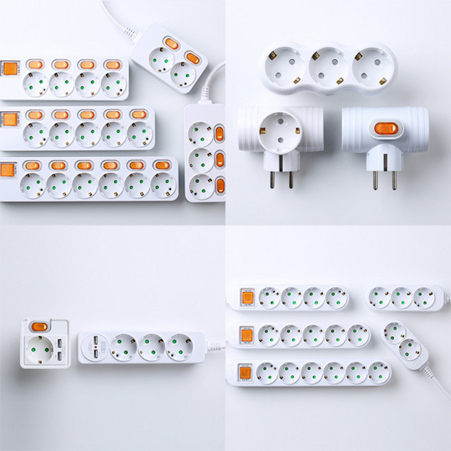 로로스키니 국산 멀티탭 멀티 콘센트 고용량 usb 플러그 대용량 2구 3구 4구 5구 6구, 2.5m, 1개