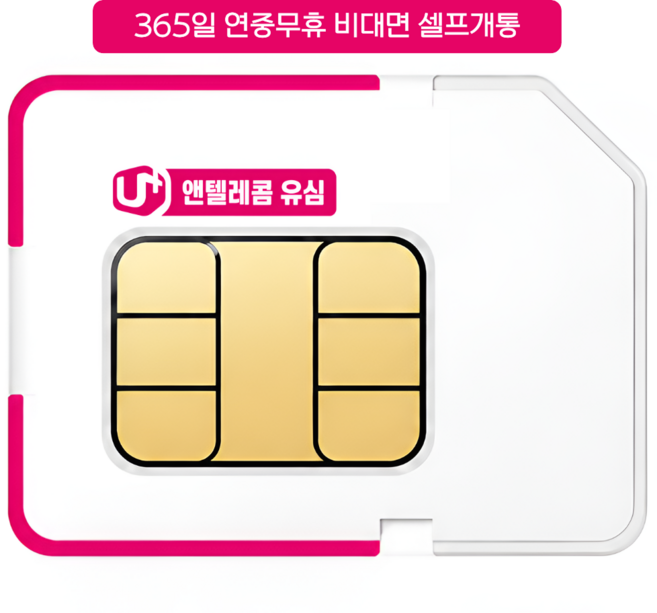 앤텔레콤 알뜰폰 선불폰(KT.LG) 한국 선불유심 USIM LG선불요금제, 1개, 무제한, 30일