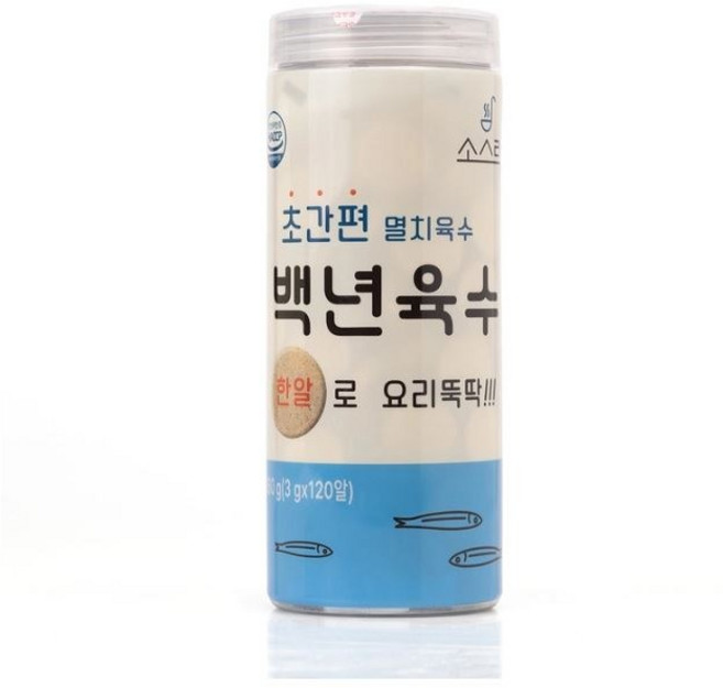 초간편 멸치육수 백년육수 코인육수, 3g, 120개