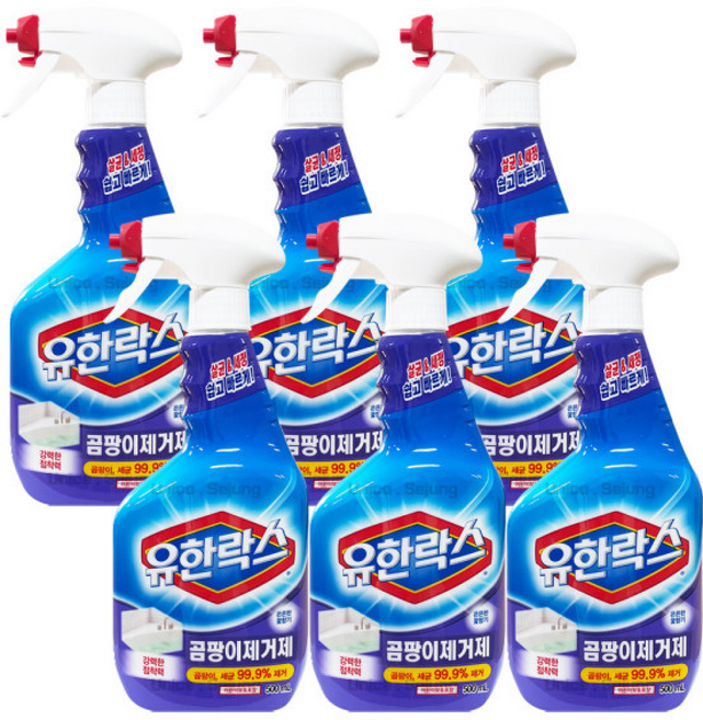 유한락스 곰팡이제거제 / 곰팡이 세균 세정제, 6개, 500ml