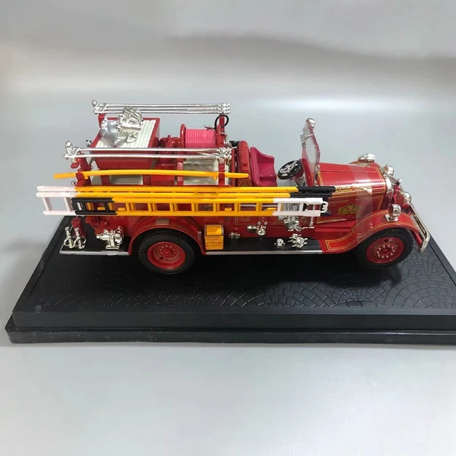 다이 캐스트 1:32 규모 1931 미국 SEAGRAVE 소방차 합금 장난감 자동차 모델 컬렉션 정적 장식, 01 a