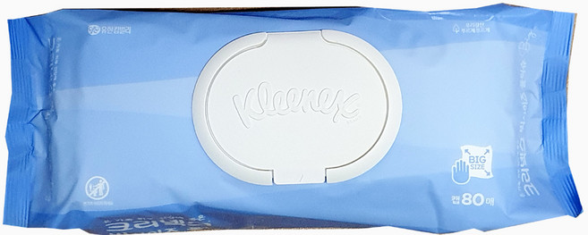 크리넥스 빅사이즈 물티슈 캡, 45g, 80개입, 5개