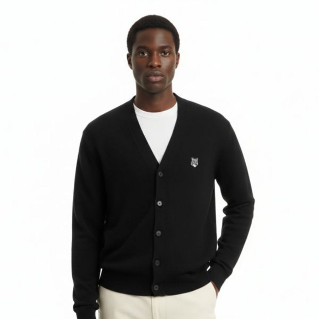 공식정품 메종키츠네 남성 가디건 니트 선물 MAISON KITSUNE 25FW FOX HEAD LAMBSWOOL COMFORT CARDIGAN (PM00502KT1006-P19