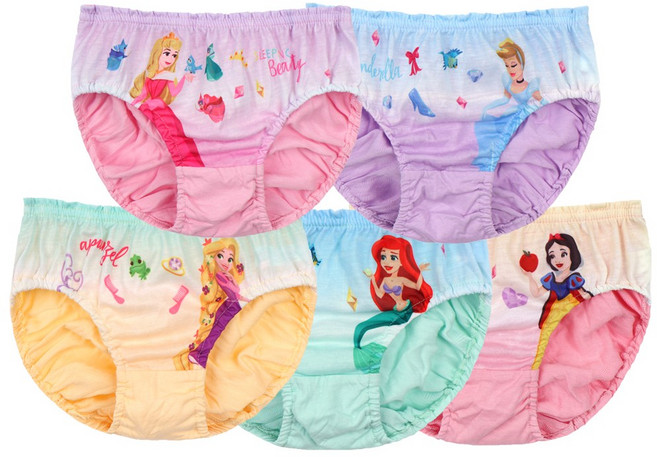 아동 속옷 여아 배변 팬티 프린세스 팬티 5매_릴리