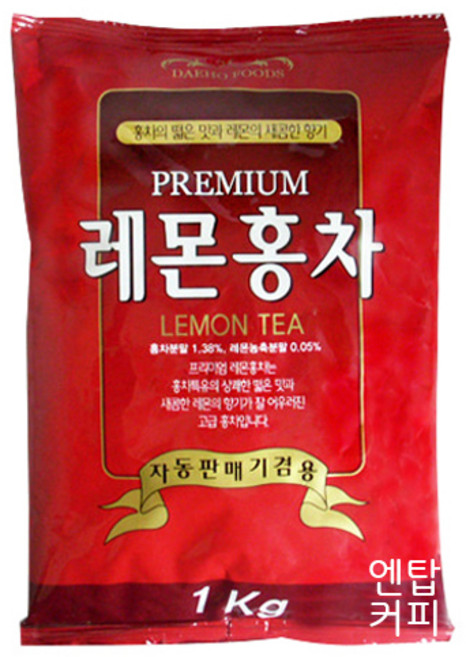 대호 레몬홍차 1kg 자판기용 차음료 아이스티 분말 자판기용 아이스티, 1개입, 6개