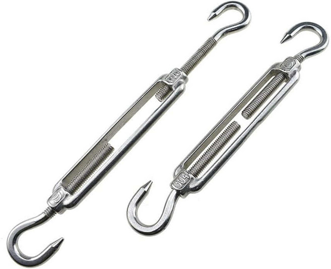 굿나잇몰 스텐 와이어 턴버클 후크형 턴바클 길이 장력 조절, 1개