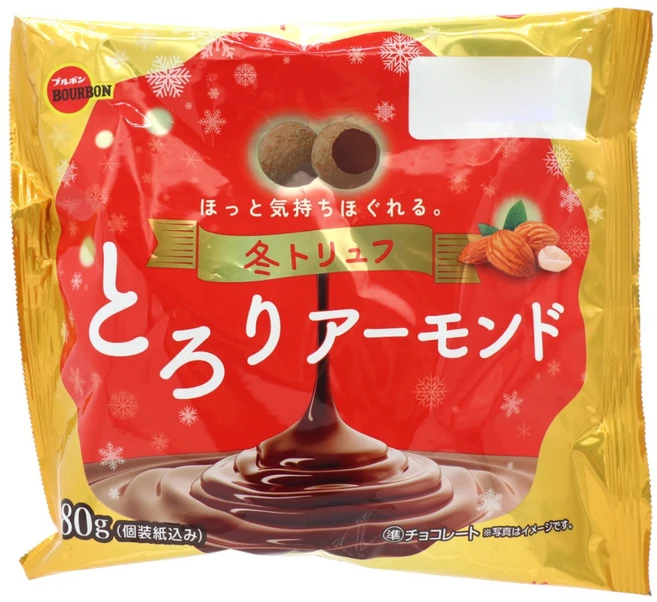 부르본 겨울 트러플 걸쭉 아몬드 개별포장, 80g, 1개 - 쿠팡