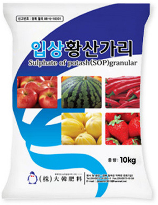 입상황산가리플러스 10kg 고급 유기질 수용성 비료, 1개