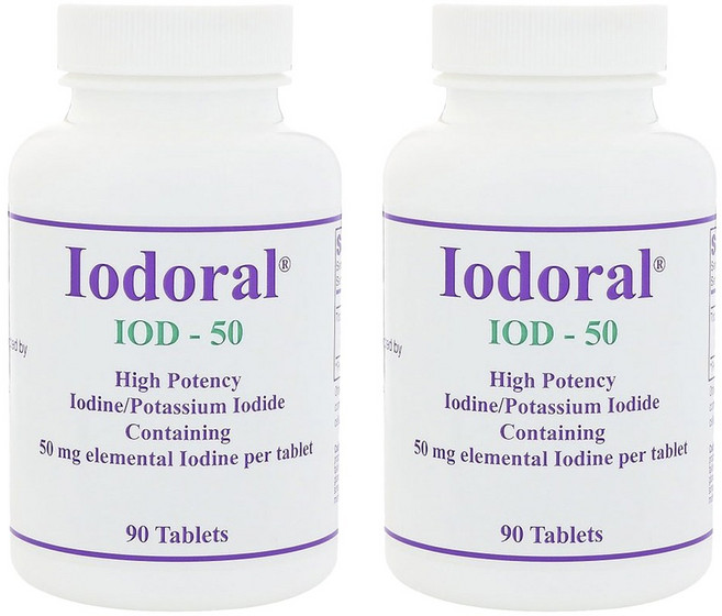 Optimox IOD 50碘化鉀補充錠, 90顆, 2罐