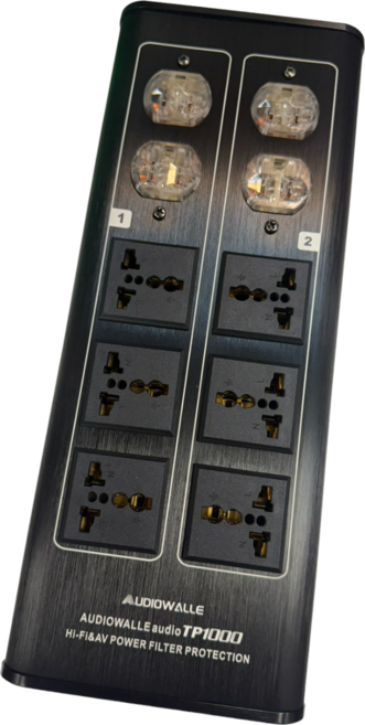 TP1000 Hi-Fi&AV電源濾波器 音響設備專用 多重保護, 黑, 1個, AUDIO WALLE TP1000 電源濾波淨化10孔排插組(保固一年)