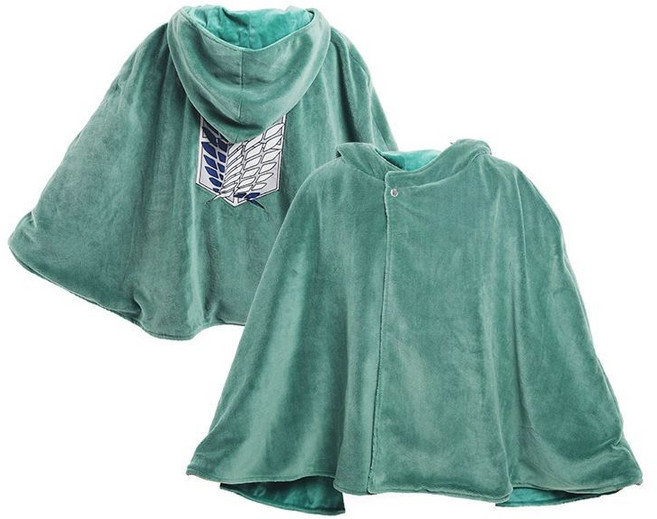 진격의 거인 리바이 병장 망토 담요 두툼한 블랭킷 진격거 굿즈 케이프 조사병단 선물