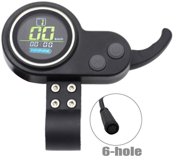 전동킥보드 컨트롤러 부품 전기 스쿠터 LCD 디스플레이 JP 스로틀 36V 48V 52V 60V USB 충전 시프트 스위치 가속기 포함, 1개, 06 JP 24v-60v new C