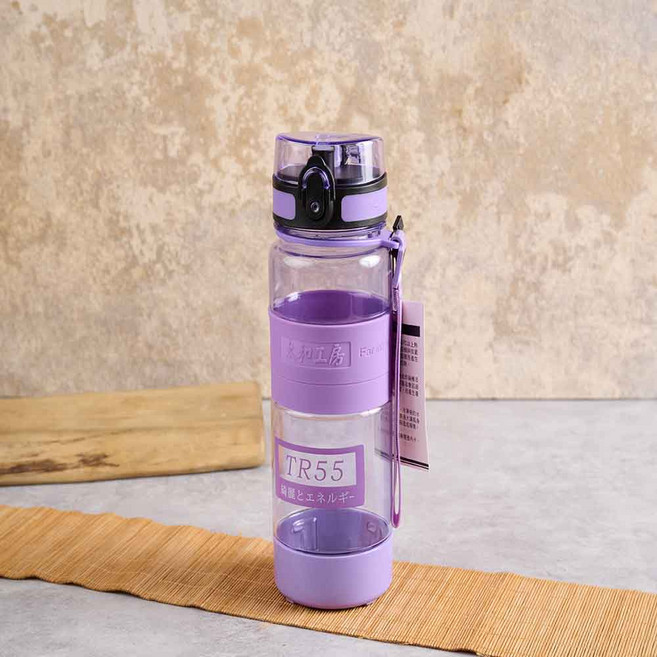 太和工房 TR55運動水壺 安全材質 輕巧便攜 時尚設計, 紫色, 700ml, 1個