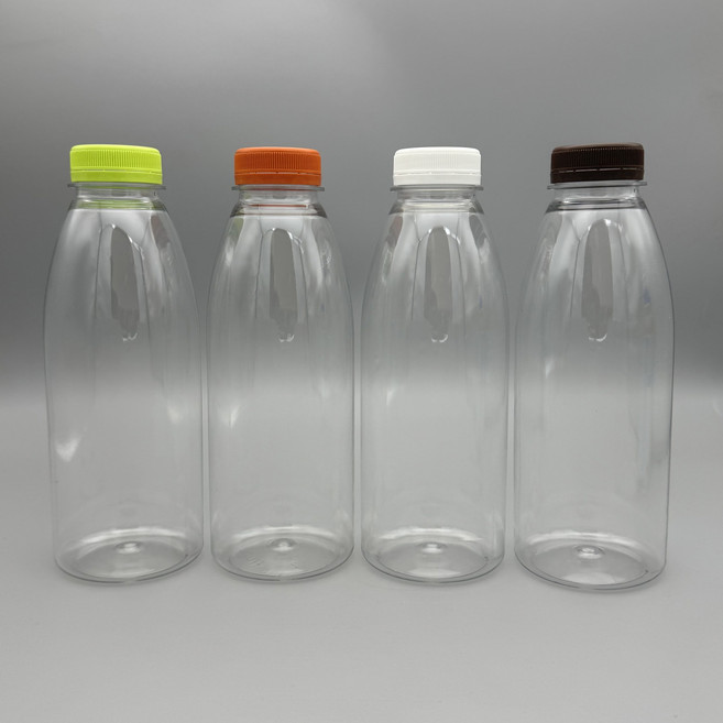 [보틀마켓] 우유페트병500ml 디저트 음료 더치커피 밀크티 건강주스, 16개, 500ml, 연두캡