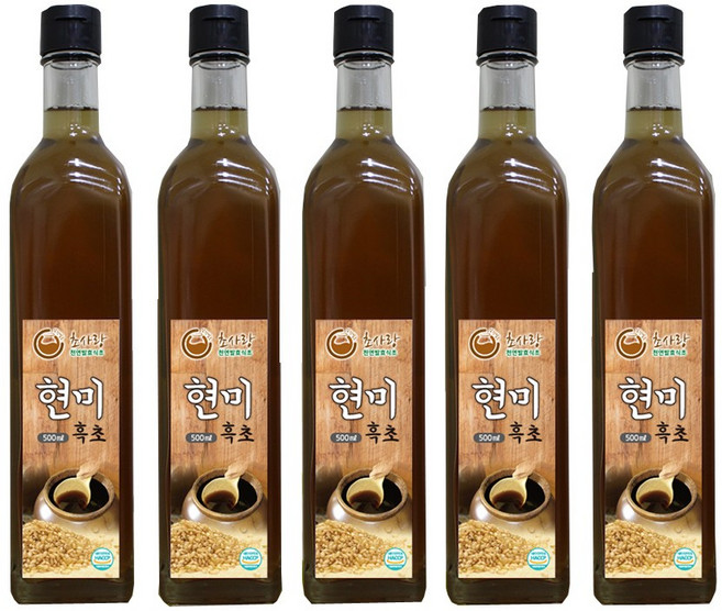 초사랑 현미 흑초, 500ml, 5개
