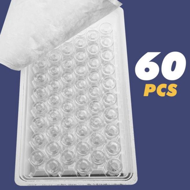 멸균 샘플 바이알 붕규산 유리로 제작된 실험실용 병 20ml 충전 노즐 장착 가능 3055mm 60개입, 1개, 1ml