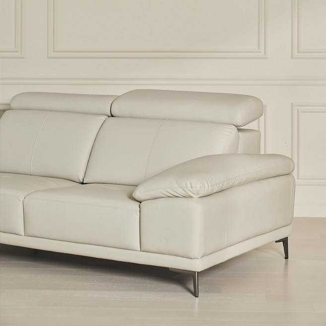 레이디가구 헤이그 무빙 헤드레스트 프리미엄 면피 소파 3인용/4인용, 01. 헤이그 소파 3인용_크림베이지