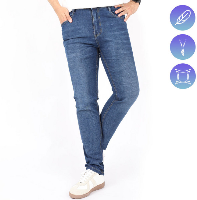 노블진 중년 남성 여름 청바지 편한청바지 데님 흑청바지 빅사이즈 쿨맥스