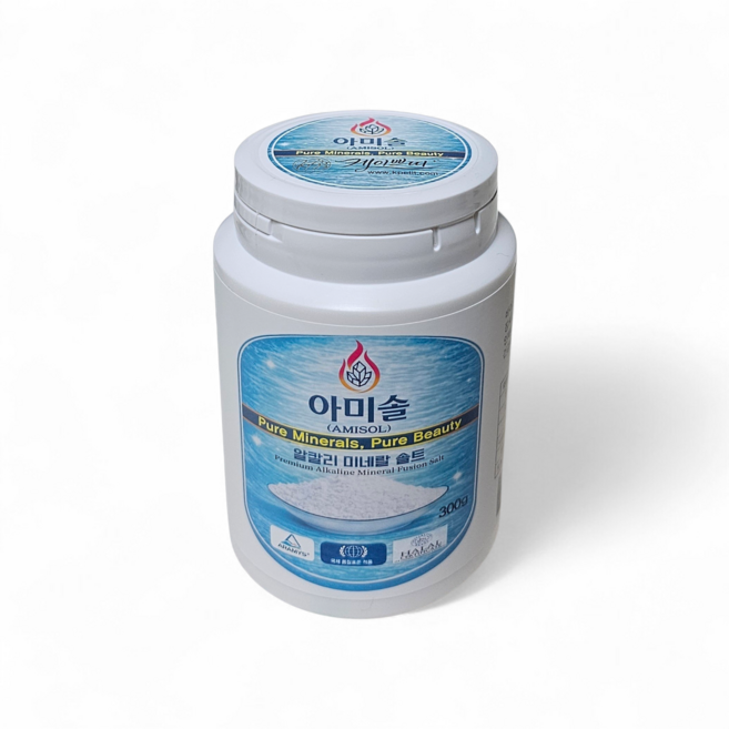 알칼리 미네랄 용융소금 암염으로 구운 분말소금 아미솔, 300g, 1개