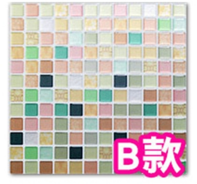 3D立體馬賽克壁貼 水晶滴膠自黏牆貼 廚房浴室裝飾, 1個, B款, B款