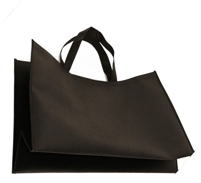 코이드림 부직포 다용도 대형 쇼핑백, 블랙, 1개