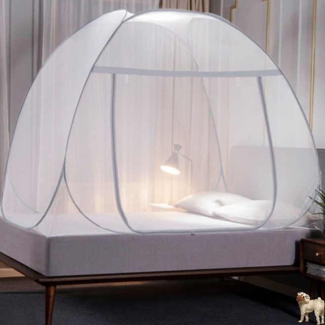 꿀이맘투 모기장 180x200cm 그레이 원터치모기장