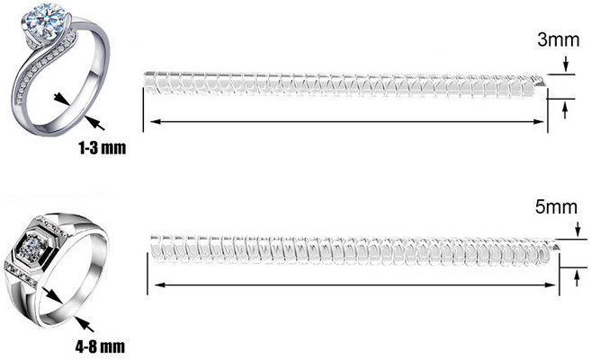 반지 사이즈 줄이기 실리콘 금반지 호수 수선 스프링 은반지 치수 조절 커플링 이너밴드