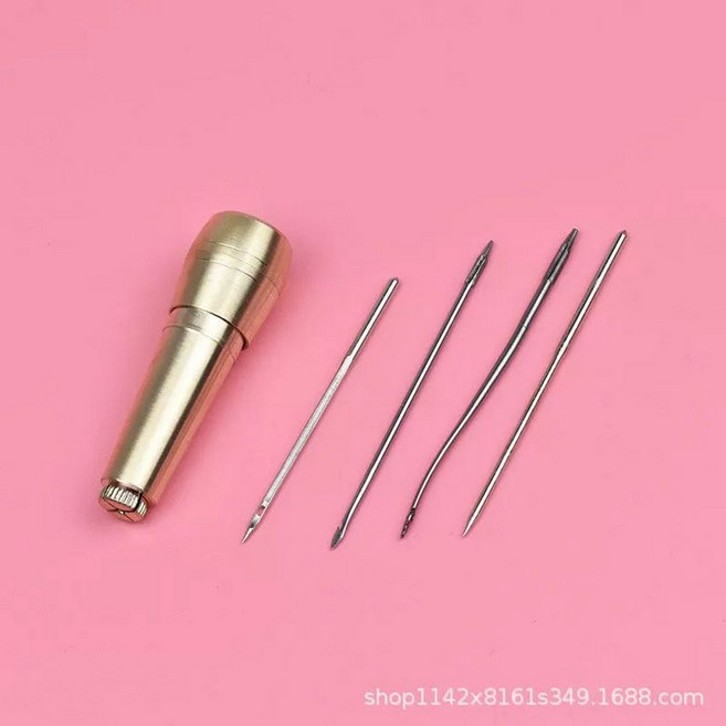 신발 수리 코바늘 바느질 운동화 구리 + 구두, 1개, 동손잡이 4바늘