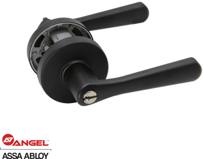 STL-760 블랙 키타입 방문손잡이 도어락 문고리, 1개