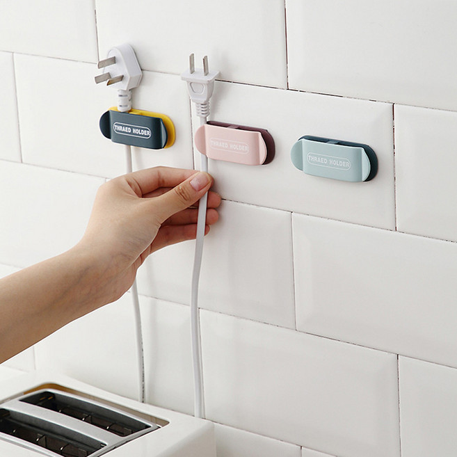 멀티 충전기 선 정리 인터넷 줄 코드 콘센트 노트북 바닥 클립 전선 벽고정 책상 티비 랜선 홀더 배선 걸이, 본상품