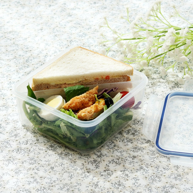 lock&lock 샌드위치 보관용기 1.2L 김밥 샐러드 도시락 밀폐용기 (HPL979T), 1개